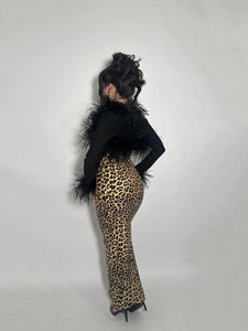 Black Ostrich Feather Bolero