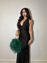 Hunter Green Ostrich Feather Bag