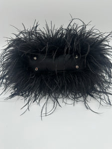 Black Ostrich Feather Bag