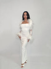 White Ostrich Feather Bolero - Lace Crop Coat