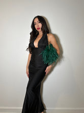 Hunter Green Ostrich Feather Bag