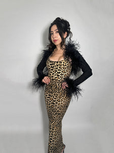 Black Ostrich Feather Bolero