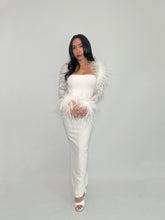 White Ostrich Feather Bolero - Lace Crop Coat