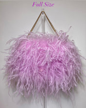 Lavender Ostrich Feather Bag (14 inch chain)