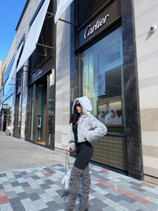 Crop Faux Fur Coat (Sizes XS - M)