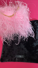 Baby Pink Mini Ostrich Feather Bag (6 inch chain)