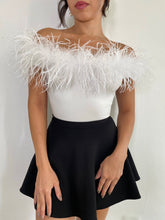 White Feather Bodysuit Front