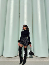 Black Ostrich Feather Bodysuit